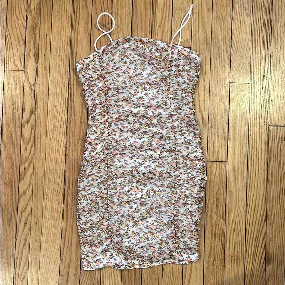 Floral Print Large Women's Mini Dress
